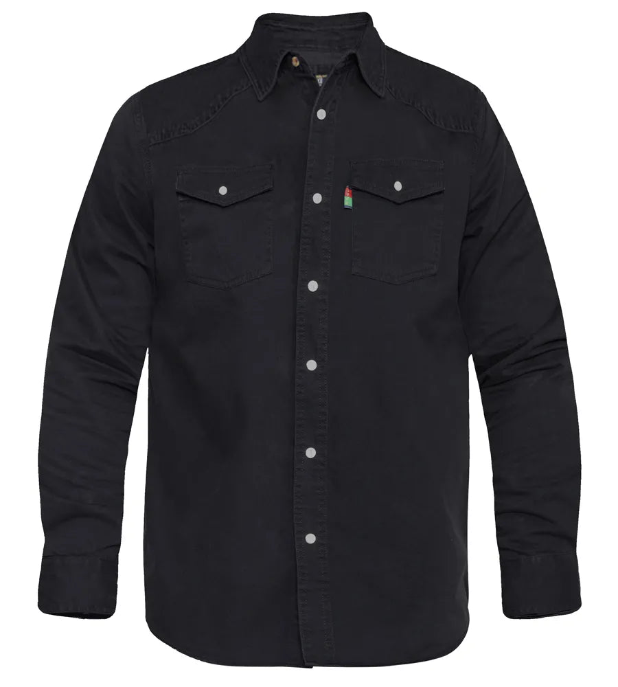 Duke London Western Style Long Sleeve Denim Shirt