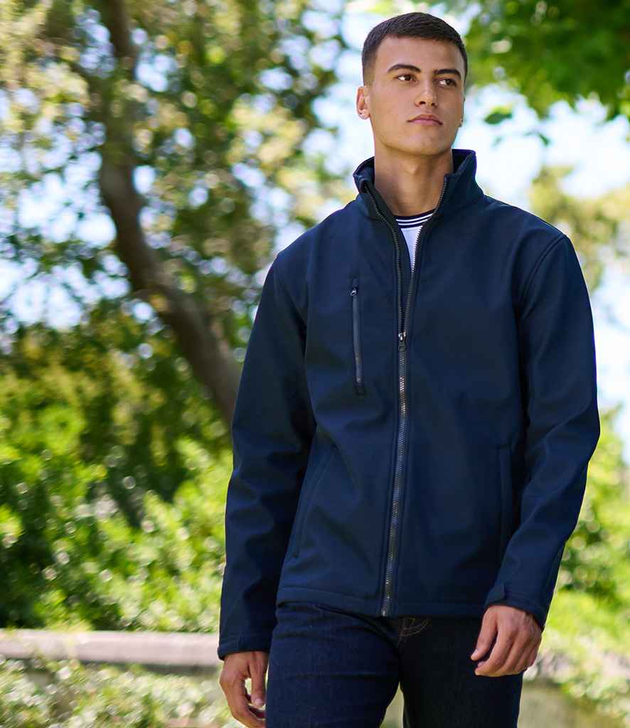 Ablaze softshell jacket navy on male model