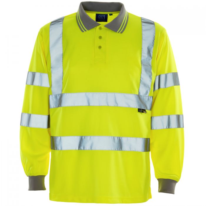 Long Sleeved Hi Vis Bird Eye Polo Shirt