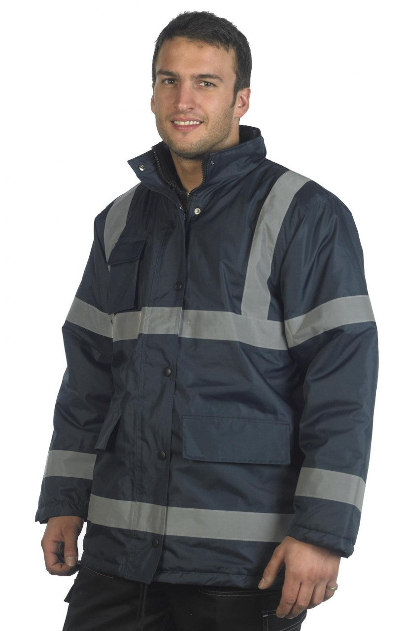 Black Hi Vis 3/4 Length Security Jacket