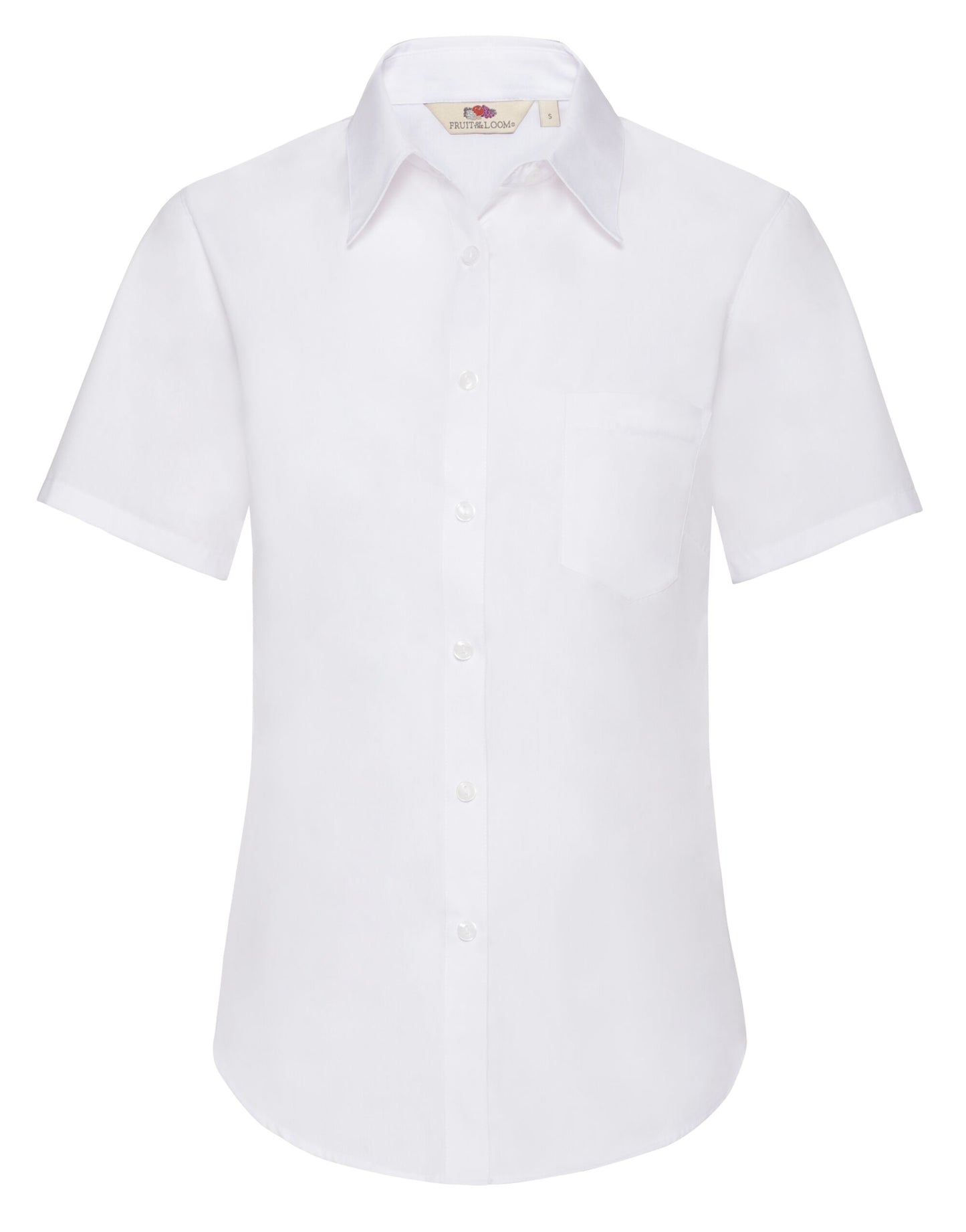 Fruit of the Loom Lady-Fit Short Sleeve Poplin Shirt