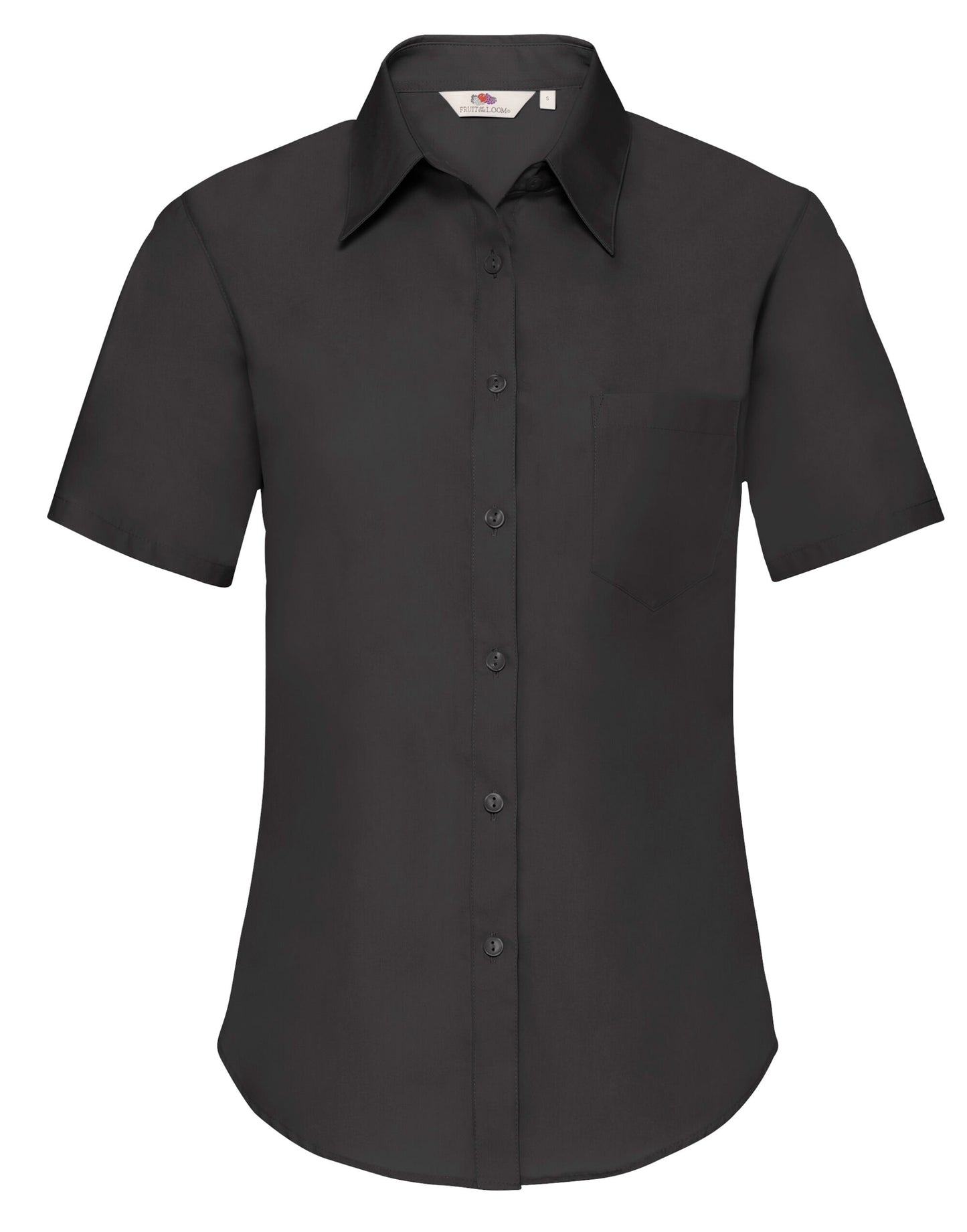 Fruit of the Loom Lady-Fit Short Sleeve Poplin Shirt