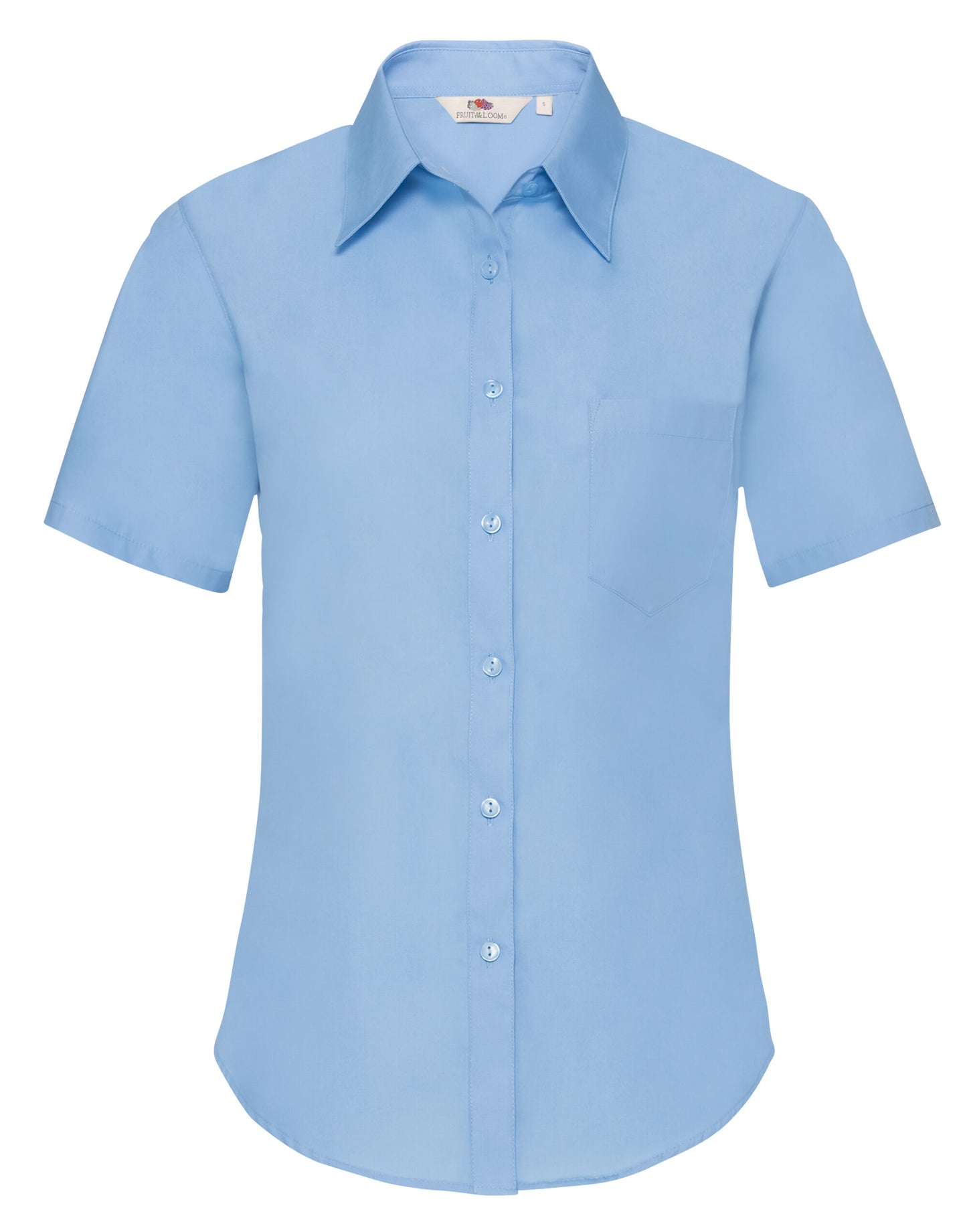 Fruit of the Loom Lady-Fit Short Sleeve Poplin Shirt