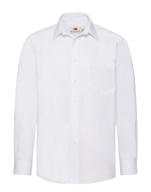 Fruit of the Loom Long Sleeve Poplin Shirt